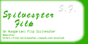 szilveszter filp business card